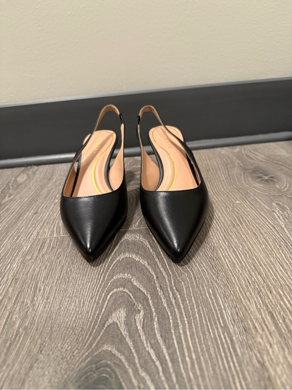 Cole Haan Black Pointed Slingback Pumps